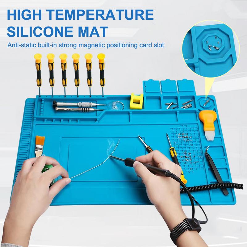 Electronics Repair Training - Antistatische siliconen hittebestendige tafelmat magnetische warmte-isolatie