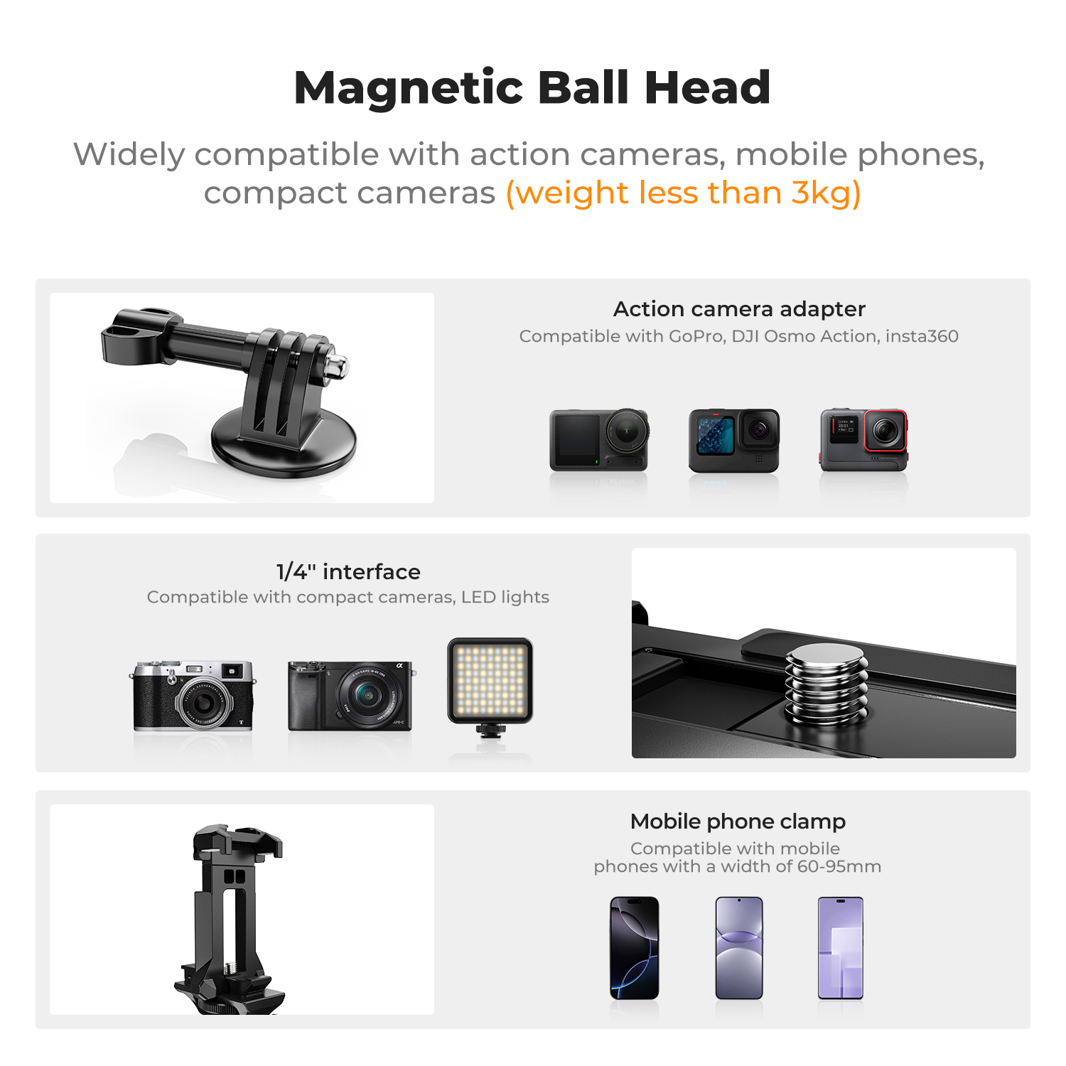 K&F CONCEPT Magnetische Camera - Gopro Action Camera Hero 13 Black recensie en prijs