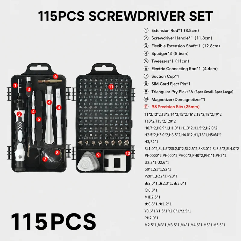 Draagbare 115-in-1 magnetische - Electronics Repair Training recensie en prijs