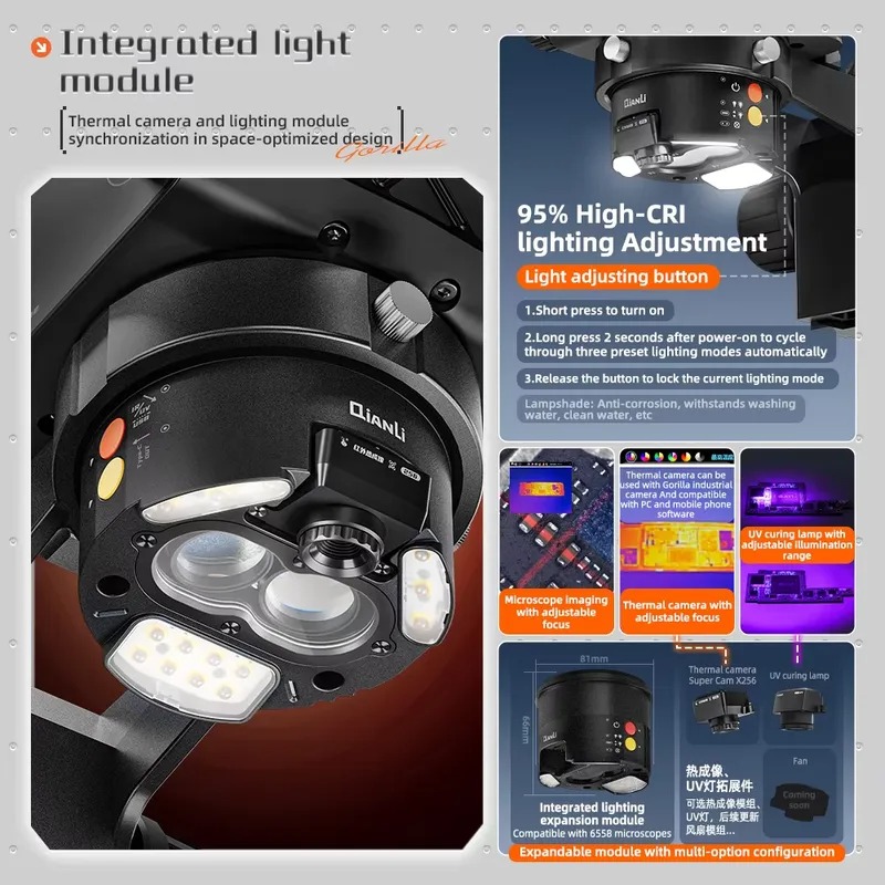 Qianli 6558 Gorilla Trinoculai - Electronics Repair Microscope recensie en prijs